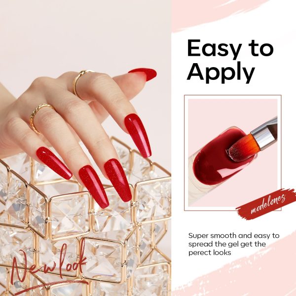 Red Collection - 6 Colors Poly Nail Gel Kit Discount - Image 2