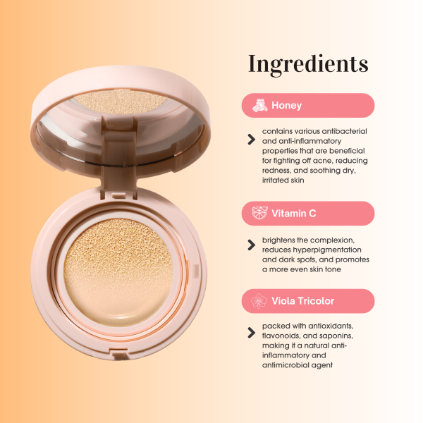 Honey Glow Cover Cushion (03 Honey) For Discount